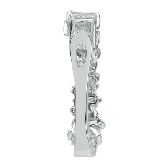 Baguette Cut Diamond Huggie Earrings Prong Setting 18K White Gold 0.58Cttw - Picture 4 of 5